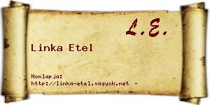 Linka Etel névjegykártya